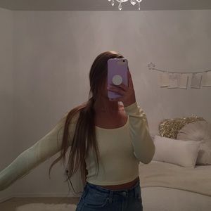 Yellow crop top